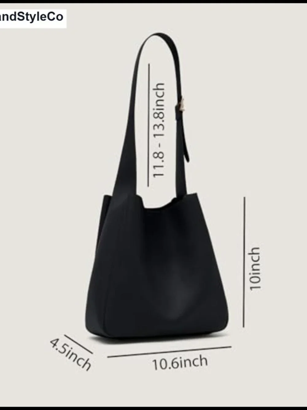 Slouchy Hobo Bag for Women - Vegan PU Leather Shoulder Tote Purse